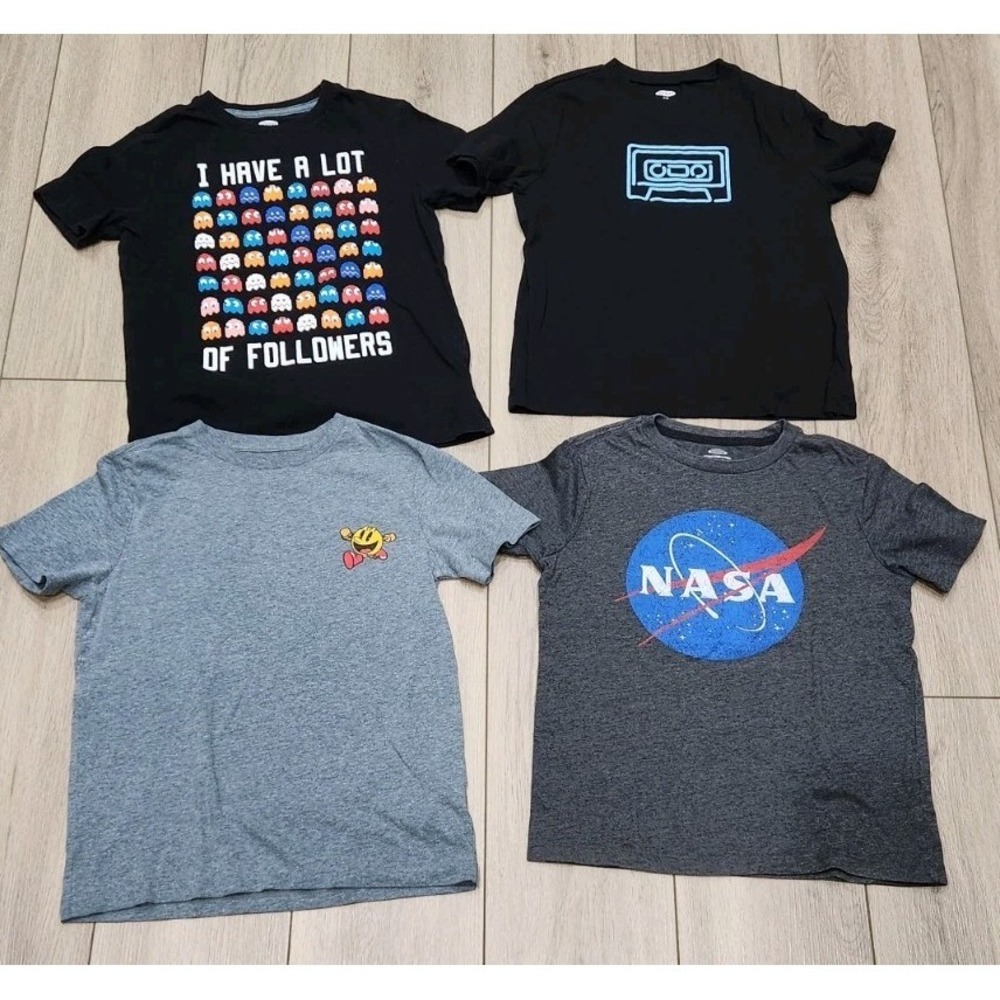 Pac-Man, NASA Graphic Thsirts Old Navy‎ Bundle Of 4 Kids Medium (8)